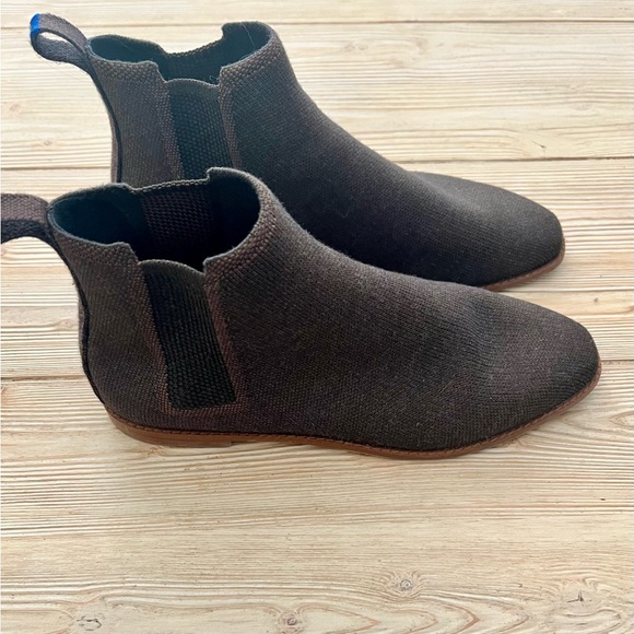 Rothy’s Chocolate Brown Knit Ankle Boots – Size 9.5 - Picture 3 of 5